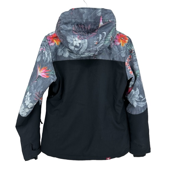 Roxy Black and Gray Floral Ski Jacket - Picture 3 of 11